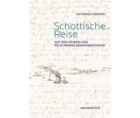 Das Buchcover zeigt den Titel Schottische Reise von Katharina Granzin mit einer skizzenhaften Zeichnung von Schiffen und einer Küstenlandschaft im Hintergrund.